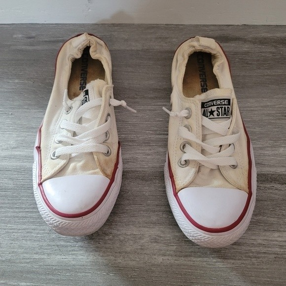 Converse Shoes - White converse with elastic back